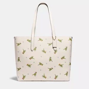 COACH Rexy Dinosaur Pebble Leather Shopper Tote